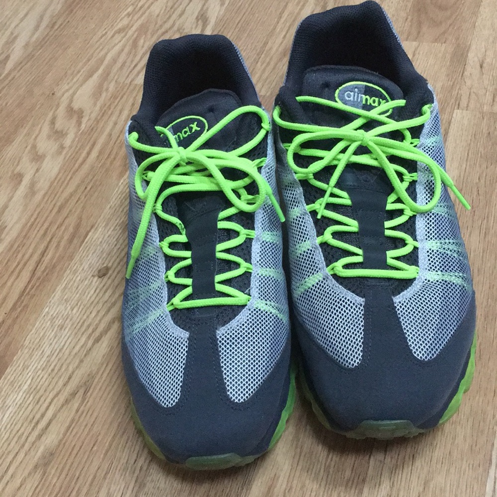 Nike AirMax Grey and Neon Green. Size 12